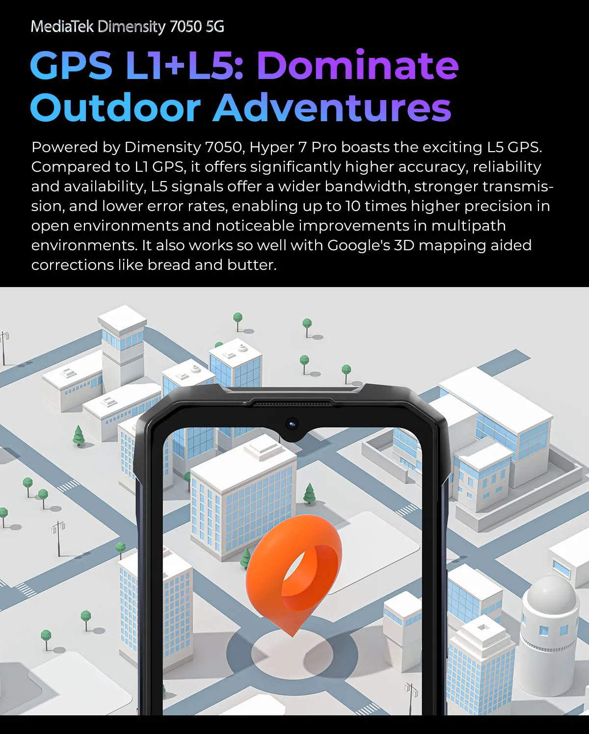 Teléfono móvil resistente HOTWAV Hyper 7 Pro 5G con cámara de 200 MP, Android 14, pantalla FHD+ de 6,6" a 120 Hz, 36 GB (16+20) de almacenamiento interno, 256 GB de almacenamiento externo, batería de 10800 mAh y carga rápida de 33 W.