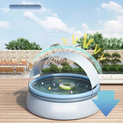 Piscina inflable para exteriores de PVC reforzado de 3 capas, duradera, con capacidad de 1200 galones y capacidad para hasta 3 personas.