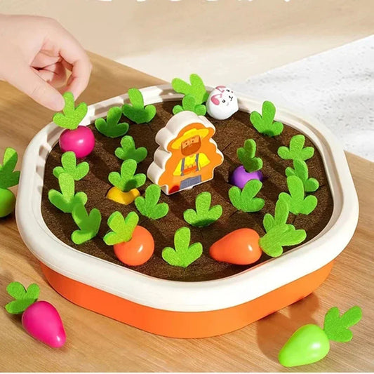 Juguetes Montessori para bebés, juguetes educativos para niños pequeños, juguetes de formas coloridas, juego de zanahorias para tirar, juguetes de conteo y descubrimiento para niños que aprenden.