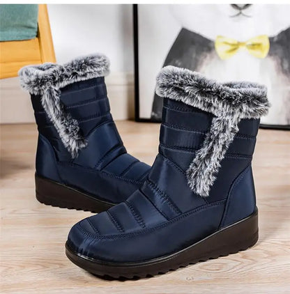 Botas de nieve para mujer, zapatos sólidos para mujer, zapatos impermeables para mujer, botines nuevos, botas planas para mujer, zapatos de invierno para mujer, botas