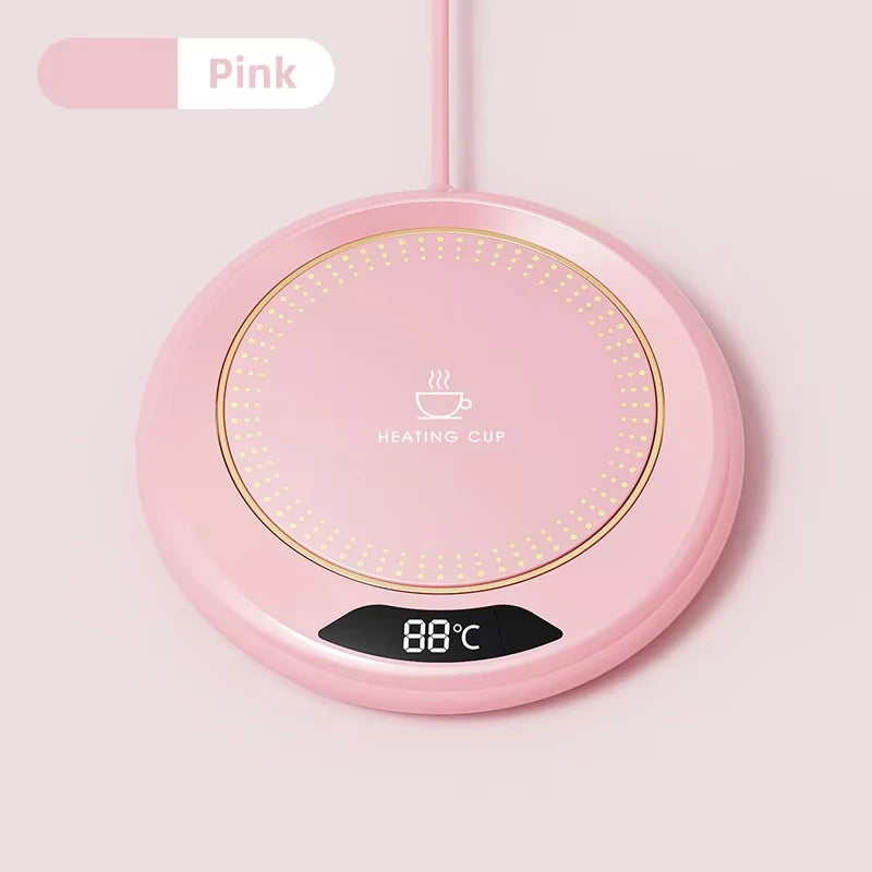 Calentador de tazas USB con 3 configuraciones de temperatura, posavasos calefactor para tazas de café de invierno, placa calefactora termostática inteligente, almohadilla calefactora para leche, té y agua