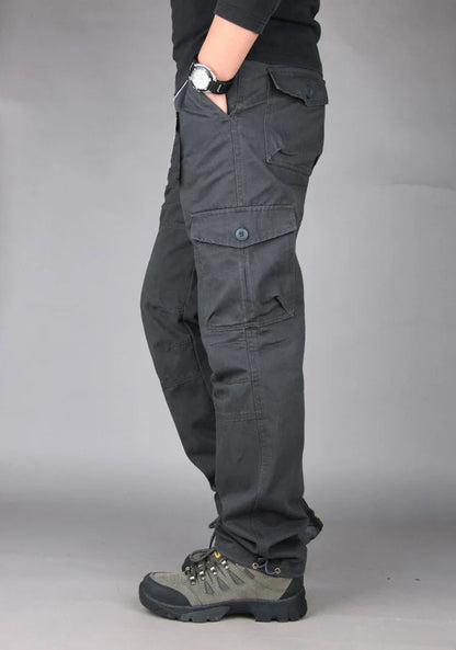 2025 New Autumn Cargo Pants Men Fashion Military Outdoors Man Trousers Long Warm Tactical Cotton Khaki Cargo Pants For Man