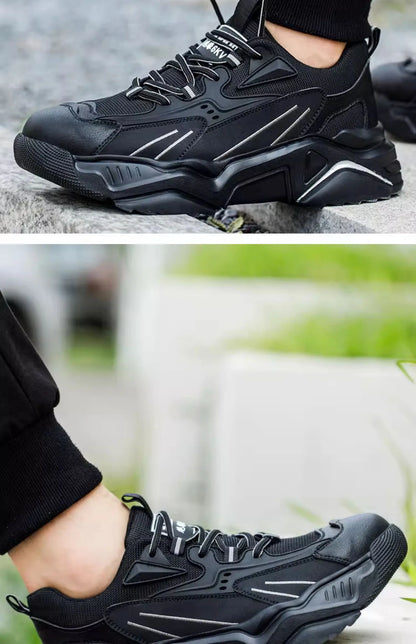 Safety Shoes Lightweight Breathable Steel Toe Anti Smash Puncture Proof Kevlar Soft Sole Insulated Work Sneakers for Men Women