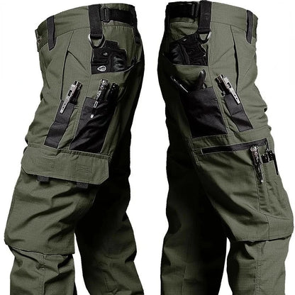 Pantalones cargo para hombre, pantalones de trabajo con múltiples bolsillos, pantalones tácticos casuales, ropa de abrigo para hombre, pantalones rectos resistentes al desgaste para otoño e invierno.
