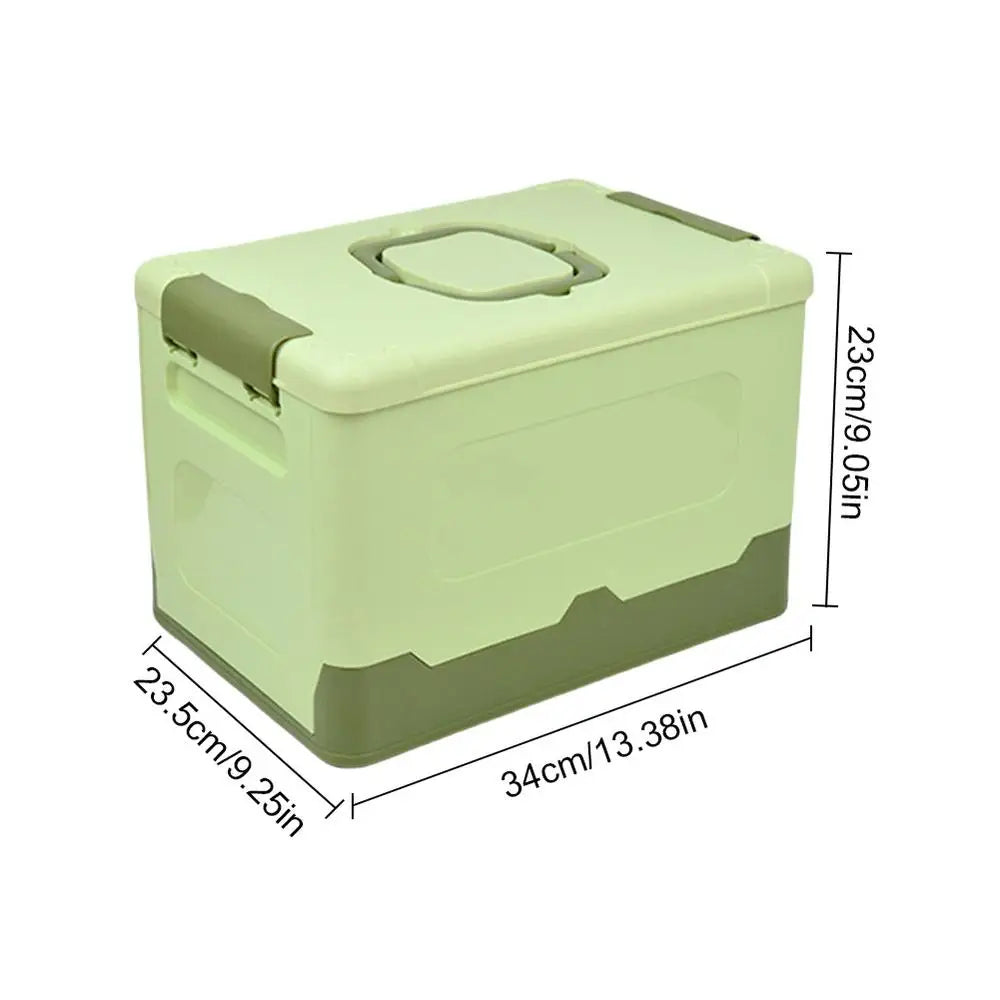 Contenedores de almacenamiento plegables, apilables, portátiles, con tapa y asa, gran capacidad, suministros para la organización del hogar.