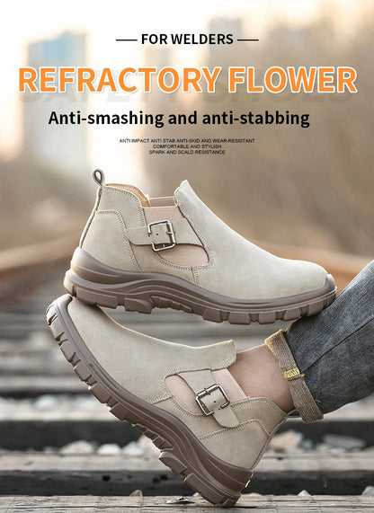 Zapatos de seguridad de moda con puntera de acero para hombre, zapatillas de trabajo, tenis de seguridad, protección industrial para los pies. Originales.