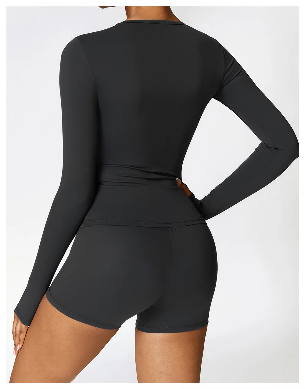 2PCS Seamless Yoga Set Women Workout Set Sportswear Gym Clothing Fitness Long Sleeve Crop Top High Waist Leggings Sports Suits