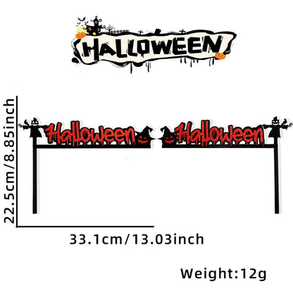 Decoración de Halloween para marcos de puertas, murciélagos, calabazas, telarañas, letrero para esquinas de puertas y ventanas, decoración de Halloween para el hogar, pegatinas para esquinas 2024