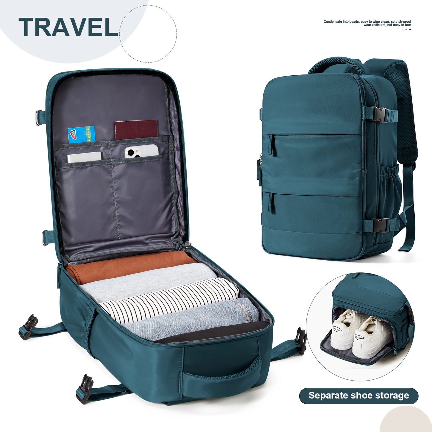 Mochila Ryanair 40x20x25, bolsa de cabina, mochila de viaje para hombres y mujeres, equipaje de mano, mochila para portátil de ocio, mochila para viaje, cabina