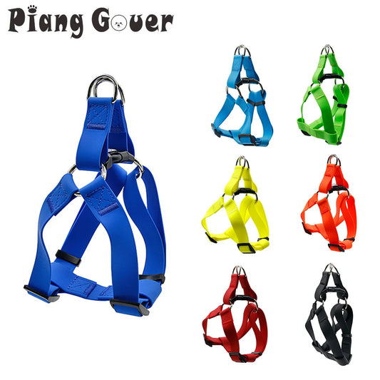 Arnés de PVC para perros, chaleco para exteriores, correa para el pecho para perros pequeños, medianos y grandes, impermeable