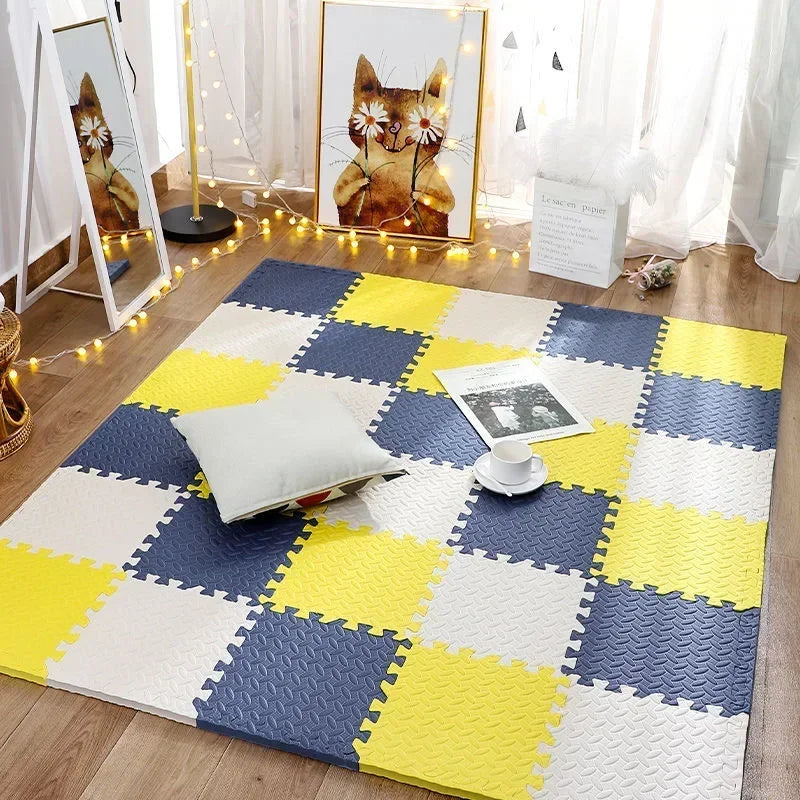 Alfombra deportiva entrelazada para niños, antideslizante, de espuma EVA, suave, para dormitorio de bebé