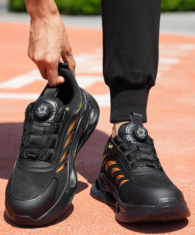 Zapatos de seguridad para hombre, zapatos de trabajo para hombre, zapatos transpirables, antideslizantes, con puntera de acero y antiperforación, zapatos de moda para hombre, zapatos deportivos para hombre.