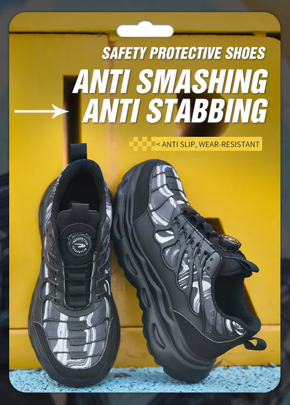 Calzado de seguridad talla 47 48 para hombre y mujer, zapatos de trabajo con puntera de acero, ligeros, botas de seguridad indestructibles, zapatillas de trabajo.