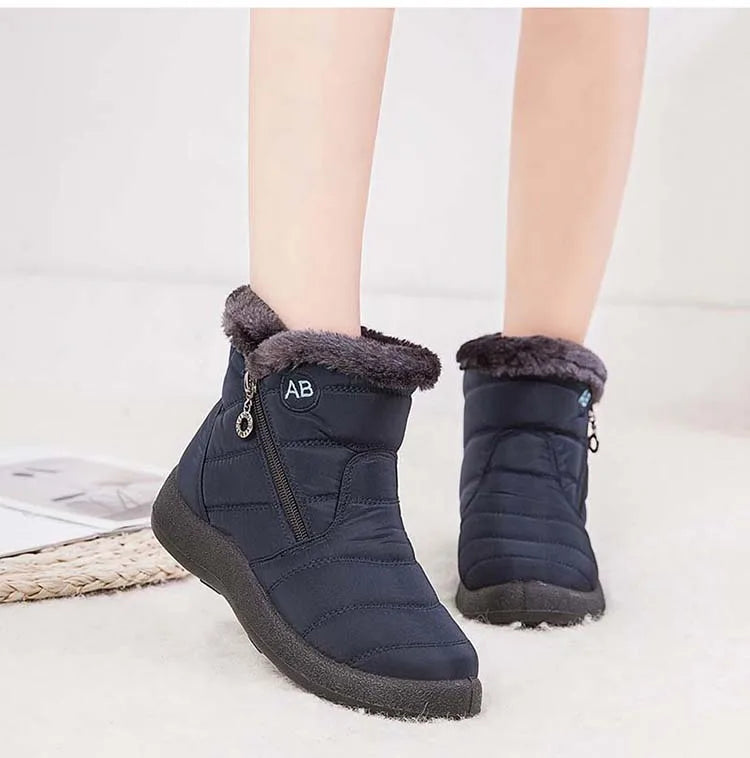 Botas de nieve para mujer, zapatos casuales para mujer, botines impermeables para mujer, botines ligeros de talla grande, botas de invierno para niñas