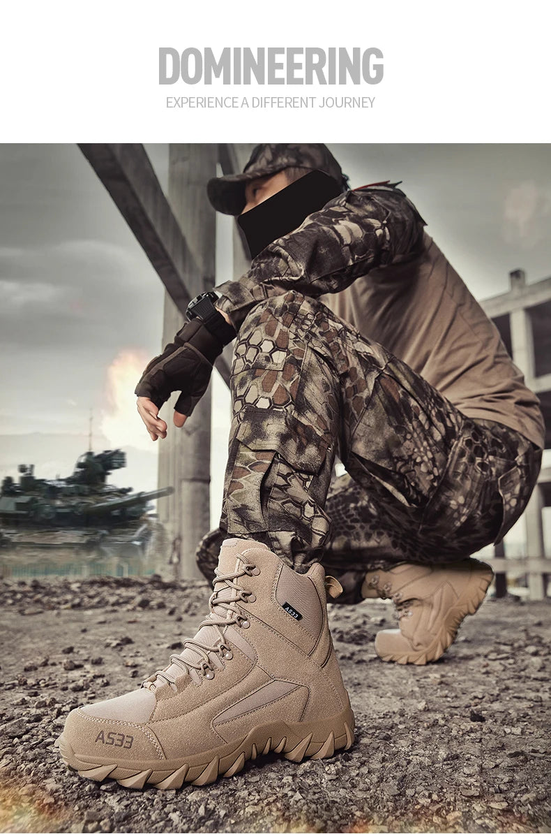 Botas de nieve para hombre de alta calidad, cálidas y de felpa, para invierno, para exteriores, con plataforma antideslizante.