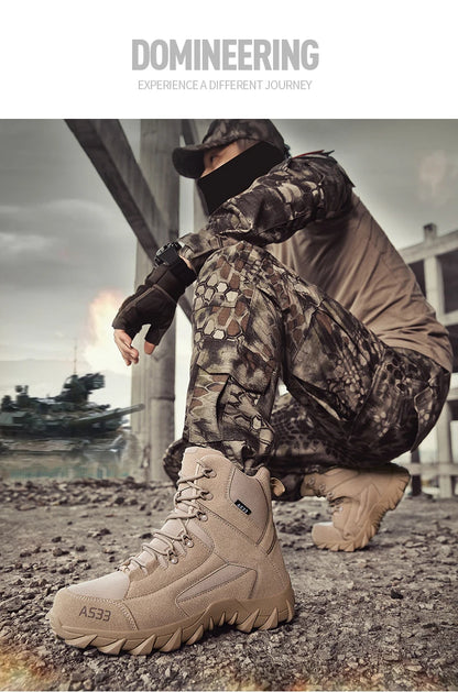 Botas de nieve para hombre de alta calidad, cálidas y de felpa, para invierno, para exteriores, con plataforma antideslizante.