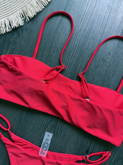 Bikini de diamantes 2025, bañador sexy para mujer, bikini bandeau con efecto push up, bañador femenino brillante, traje de baño floral, ropa de playa
