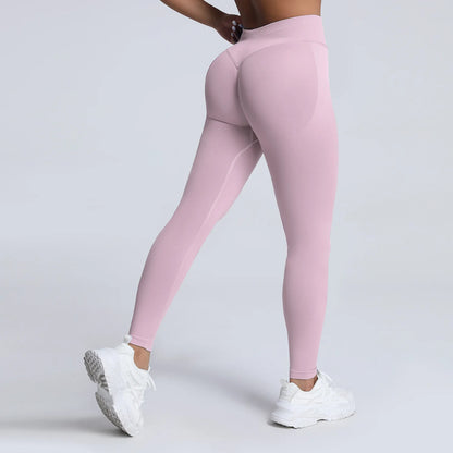 Pantalones de yoga VEQKING Scrunch Butt para mujer, leggings deportivos sin costuras, cintura baja, mallas de gimnasio, pantalones de entrenamiento cálidos de secado rápido para otoño.