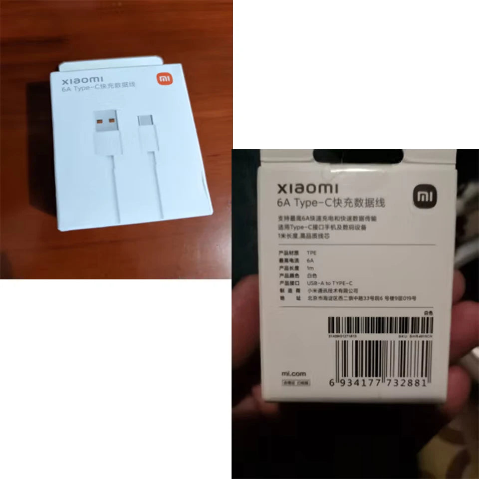 Cable USB tipo C original de Xiaomi, cargador rápido turbo de 120 W, 90 W y 67 W para Mi 15, 14, 13, 12 T Pro, 11 Ultra Poco X6, X7, Redmi Note BlackShark