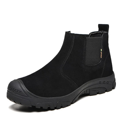 Anti Smashing And Anti Piercing Suede Safety Shoes Men's Steel Toe Cap Protection Work Shoes Fashion Scarpe Antinfortunistiche
