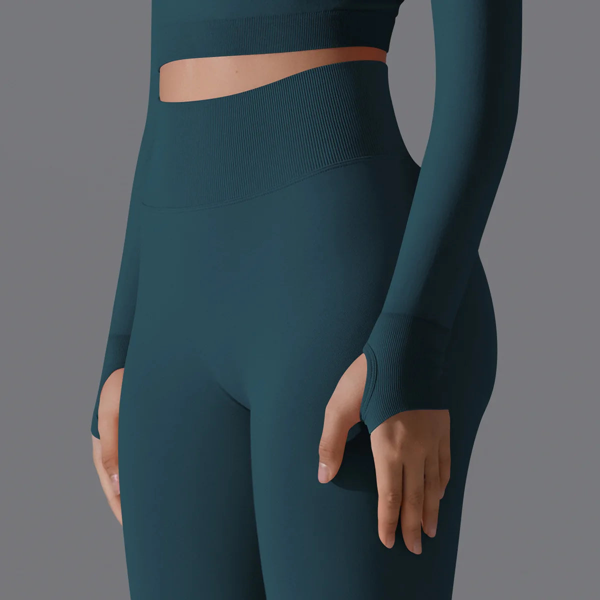 Leggings deportivos de yoga para mujer, sin costuras, cintura alta, elásticos, color sólido, para gimnasio, correr, secado rápido, realce y efecto moldeador.