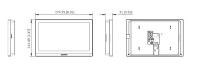 Estación de puerta IP Hikvision DS-KV9503-WBE1 con reconocimiento facial, Wi-Fi y alimentación PoE; Monitor inalámbrico para interiores DS-KH6350-WTE1.