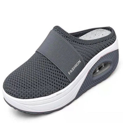 Sandalias de mujer, sandalias de cuña de moda, sandalias de fiesta para mujer, sandalias deslizantes, zapatillas de punta abierta, calzado sin cordones para mujer