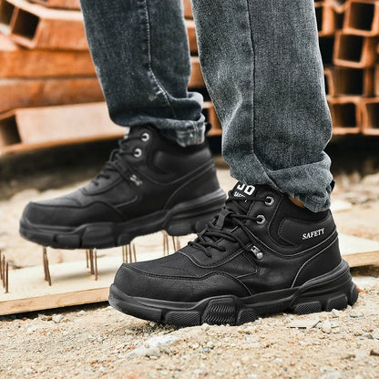 Zapatos de trabajo de seguridad unisex con puntera de acero, transpirables, antiaplastamiento, antipinchazos, calzado de protección laboral para hombres y mujeres, zapatillas, botas de seguridad.