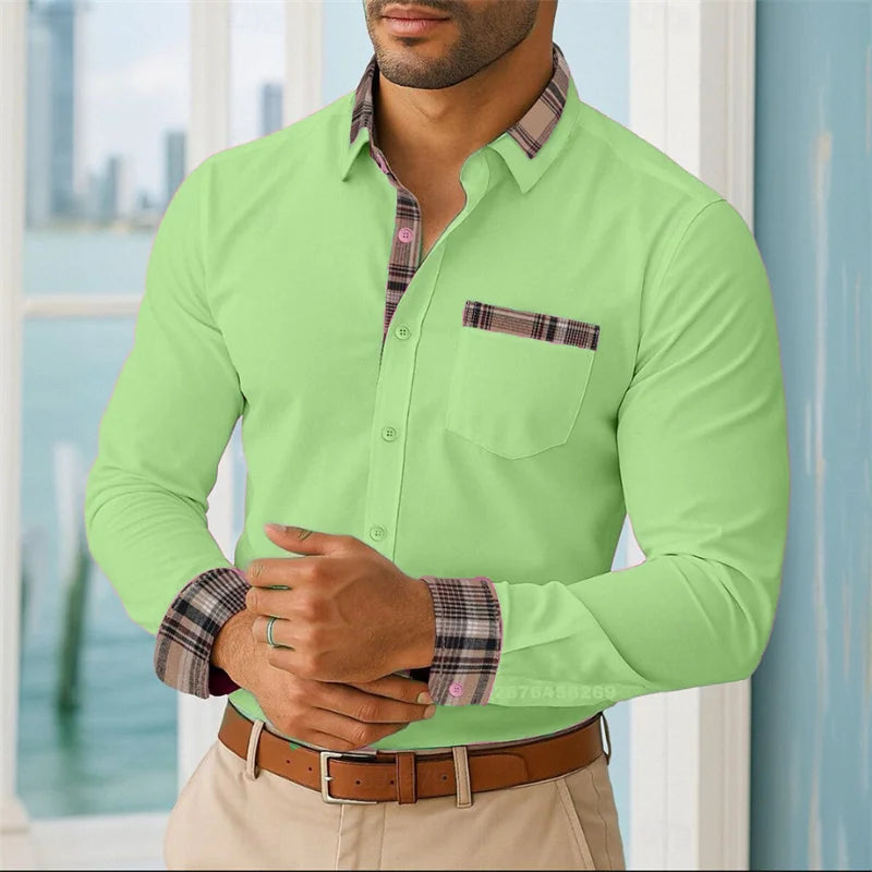 Camisas de vestir para hombre, camisas informales para la oficina y actividades al aire libre, camisas suaves y cómodas para la calle, camisetas de alta calidad para hombre, tallas grandes