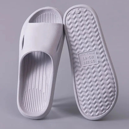 Pantuflas de interior para mujer, de verano, antideslizantes, silenciosas, con suela gruesa, para baño, para hombre y mujer, antideslizantes