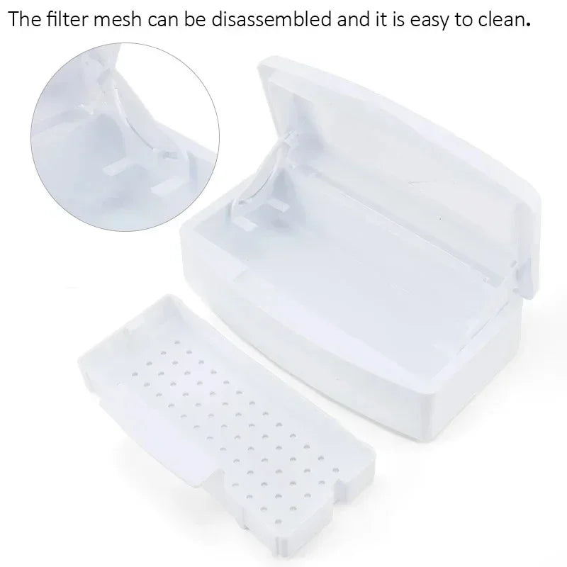 Bandeja esterilizadora de uñas, caja de desinfección, esterilización, limpieza de uñas, salón de manicura, implementos, desinfección, herramientas, equipo, limpiador de herramientas