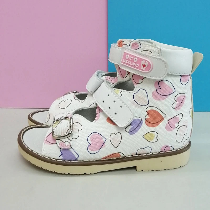 Sandalias de cuero para niños, zapatos de verano para niñas y niños pequeños, calzado ortopédico de pie plano de 2 a 8 años