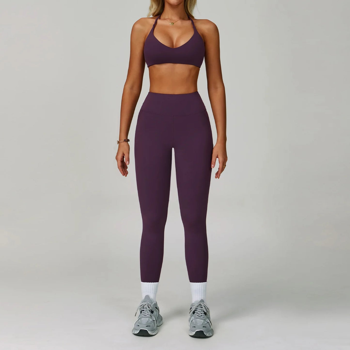 2 Piece Set Women's Tracksuit Fitness Clothes Yoga Sets Sportswear Workout Bra High Waist Leggings Set Gym Clothing Sports Suits