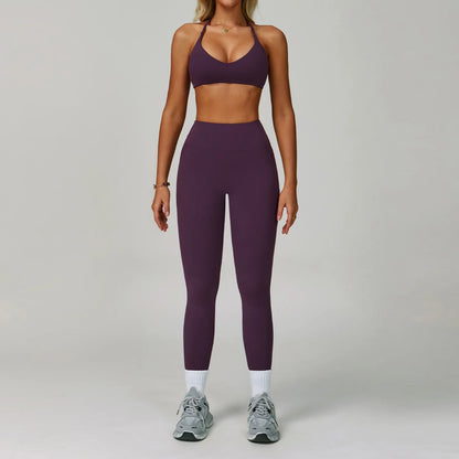 2 Piece Set Women's Tracksuit Fitness Clothes Yoga Sets Sportswear Workout Bra High Waist Leggings Set Gym Clothing Sports Suits