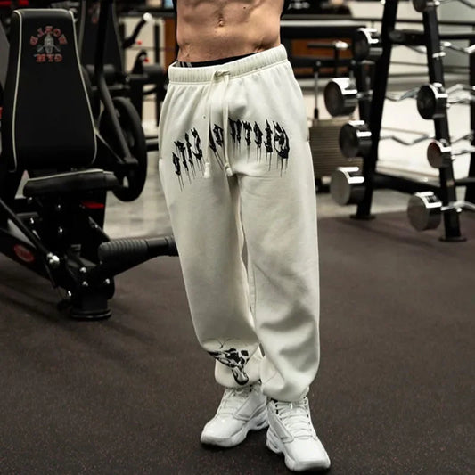 Pantalones deportivos de Año Nuevo para hombres europeos y americanos 2024, pantalones de entrenamiento deportivos casuales, pantalones de gimnasio para hombres