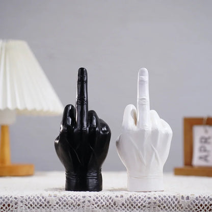 Decoración del hogar, escritorio, sala de estar, entradas, juego de moda, artesanías de resina, lindo dedo medio, estilo Ins, decoración de habitación, hip hop