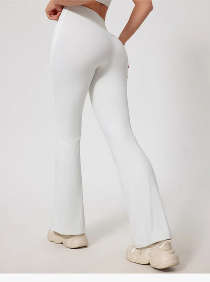 Mallas deportivas FUBEIKE para mujer, pantalones de compresión sexys, cintura alta, sin costuras, tacto nude, ideales para yoga y gimnasio.