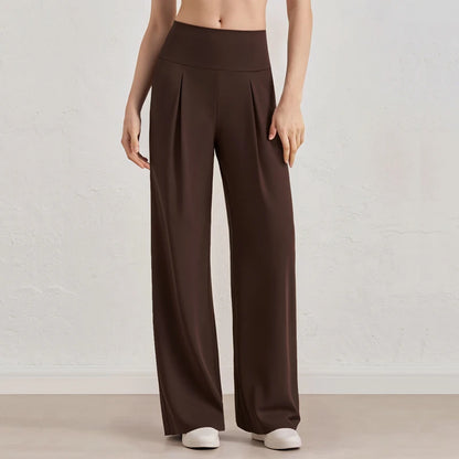 Pantalones de pierna ancha para mujer VITALINOVO, sin bolsillos, cintura alta, elásticos, holgados, tipo chándal, sensación de desnudez, informales, para estar en casa, yoga o entrenamiento, estilo palazzo.