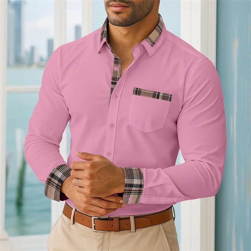 Camisas de vestir para hombre, camisas informales para la oficina y actividades al aire libre, camisas suaves y cómodas para la calle, camisetas de alta calidad para hombre, tallas grandes