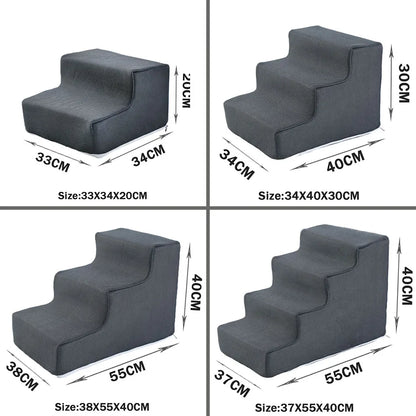 Escaleras para mascotas, juguetes para gatos y perros, escalera de 2, 3 y 4 escalones para perros, rampa para cachorros, escalera de esponja desmontable, accesorios para mascotas