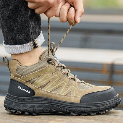 Calzado de seguridad para hombre, zapatos de trabajo con puntera de plástico antiaplastamiento y antiperforación, aislantes, para exteriores, informales, botas de protección laboral, calzado seguro.