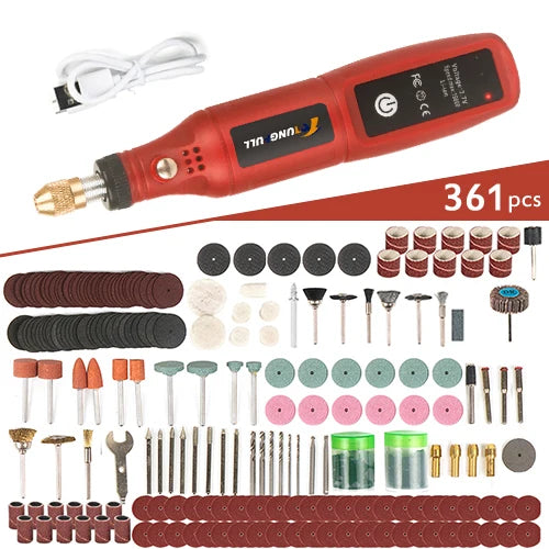 Herramienta rotativa eléctrica, pluma de grabado, carpintería, taladro eléctrico inalámbrico, pulidora de uñas, joyería pequeña, máquina de preparación de jade