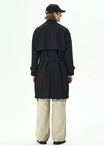 Chaquetas de hombre, abrigos de primavera para hombre, gabardinas, abrigos tipo streetwear, cortavientos, abrigos largos holgados de estilo business casual.