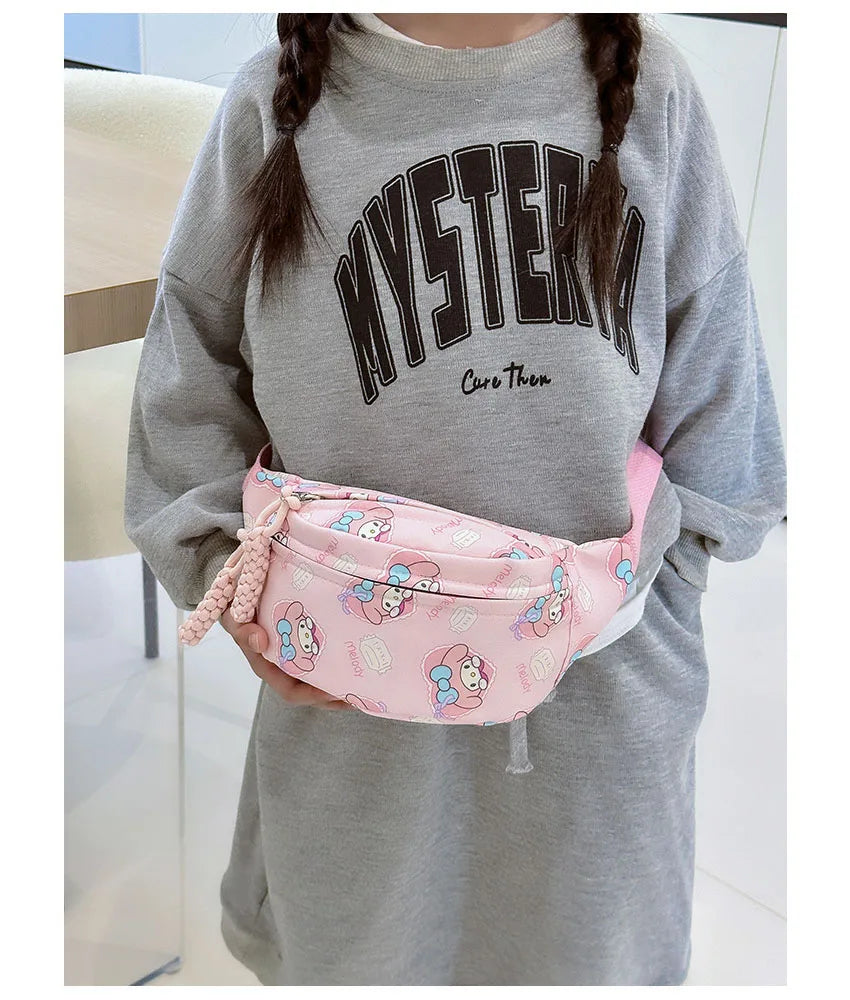 Bolso de pecho Sanrio Kuromi, bandolera de Cinnamoroll, bolso de hombro, riñonera, monedero My Melody Hello Kitty, regalo para niña