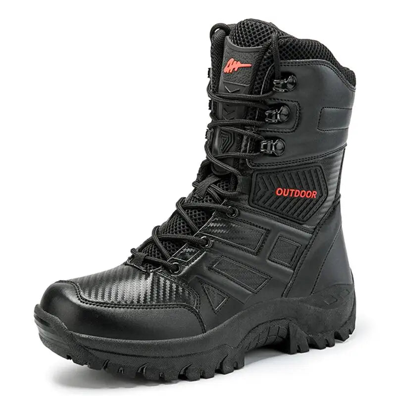 Botas altas de piel para hombre de alta calidad, transpirables, estilo desértico, ideales para actividades al aire libre. Botines antideslizantes para senderismo.