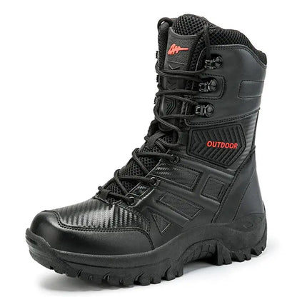 Botas altas de piel para hombre de alta calidad, transpirables, estilo desértico, ideales para actividades al aire libre. Botines antideslizantes para senderismo.