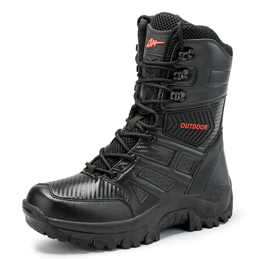 Botas altas de piel para hombre de alta calidad, transpirables, estilo desértico, ideales para actividades al aire libre. Botines antideslizantes para senderismo.