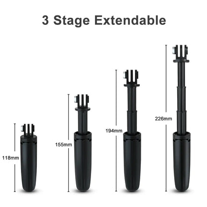Trípode plegable para GoPro Vlog, minimonopié portátil para Go Pro Hero 11, 10, Black Session, Osmo Action Camera, accesorio