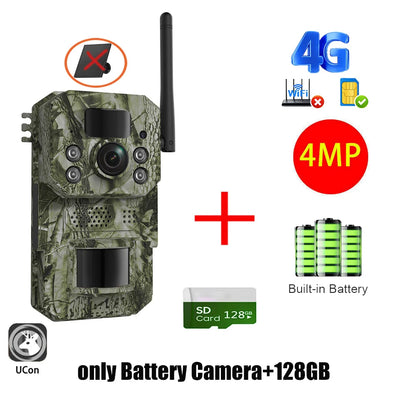 Cámara INQMEGA4G 2K 5MP con sensor de movimiento PIR, temporizador de disparo, visión nocturna, IP66, ideal para caza, senderismo, fauna silvestre, con batería y carga solar.