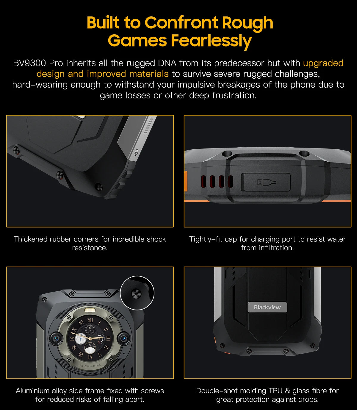 [Estreno mundial] Blackview BV9300 PRO, teléfono inteligente resistente, procesador Helio G99, Android 13, 8 GB de RAM, 12 GB de RAM, doble pantalla.